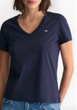 Women T-Shirts - Tops Vn.Shield DarkBlue Cotton GANT