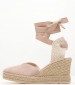 Women Espadrilles B.106 Nude Buckskin Komis and Komis