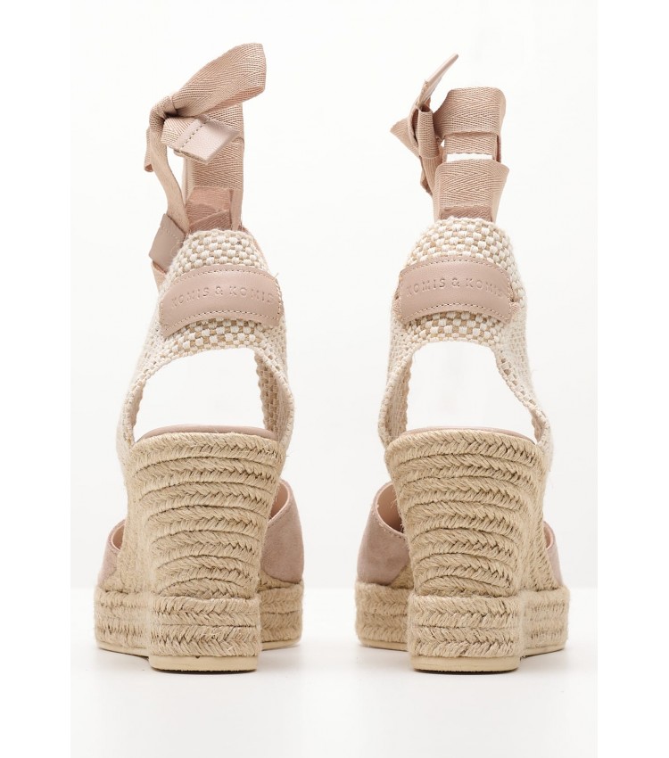 Women Espadrilles B.106 Nude Buckskin Komis and Komis