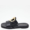 Women Flats B.204 Black Leather Komis and Komis Women Flats B.204 Black Leather Komis and Komis