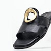 Women Flats B.204 Black Leather Komis and Komis Women Flats B.204 Black Leather Komis and Komis