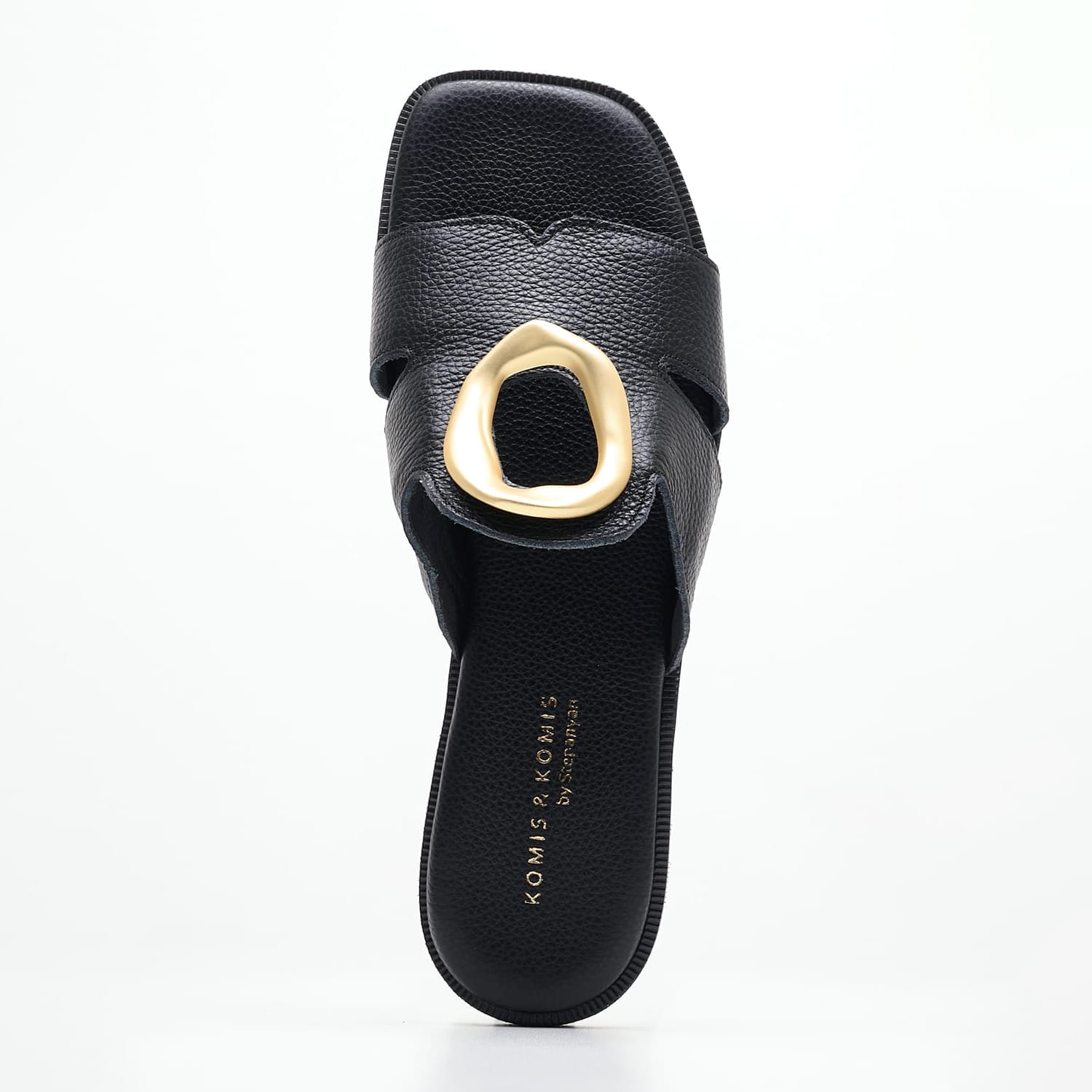 Women Flats B.204 Black Leather Komis and Komis Women Flats B.204 Black Leather Komis and Komis