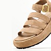 Women Platforms Low B.304 Taupe Buckskin Komis and Komis Women Platforms Low B.304 Taupe Buckskin Komis and Komis