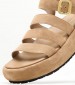 Women Platforms Low B.304 Taupe Buckskin Komis and Komis