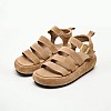 Women Platforms Low B.304 Taupe Buckskin Komis and Komis Women Platforms Low B.304 Taupe Buckskin Komis and Komis