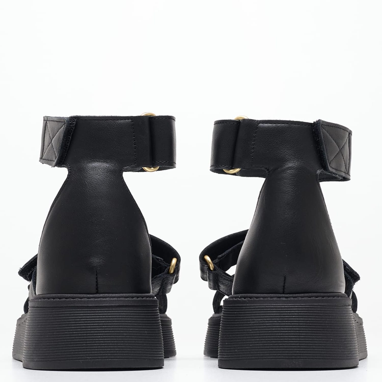 Women Platforms Low B.31 Black Leather Komis and Komis Women Platforms Low B.31 Black Leather Komis and Komis