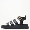 Women Platforms Low B.33 Black Leather Komis and Komis Women Platforms Low B.33 Black Leather Komis and Komis