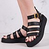 Women Platforms Low B.33 Black Leather Komis and Komis Women Platforms Low B.33 Black Leather Komis and Komis