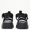 Women Platforms Low B.33 Black Leather Komis and Komis Women Platforms Low B.33 Black Leather Komis and Komis