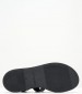 Women Platforms Low B.33 Black Leather Komis and Komis