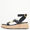 Women Platforms Low B.72 Black Leather Komis and Komis Women Platforms Low B.72 Black Leather Komis and Komis