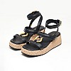 Women Platforms Low B.72 Black Leather Komis and Komis Women Platforms Low B.72 Black Leather Komis and Komis