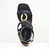 Women Platforms Low B.72 Black Leather Komis and Komis Women Platforms Low B.72 Black Leather Komis and Komis