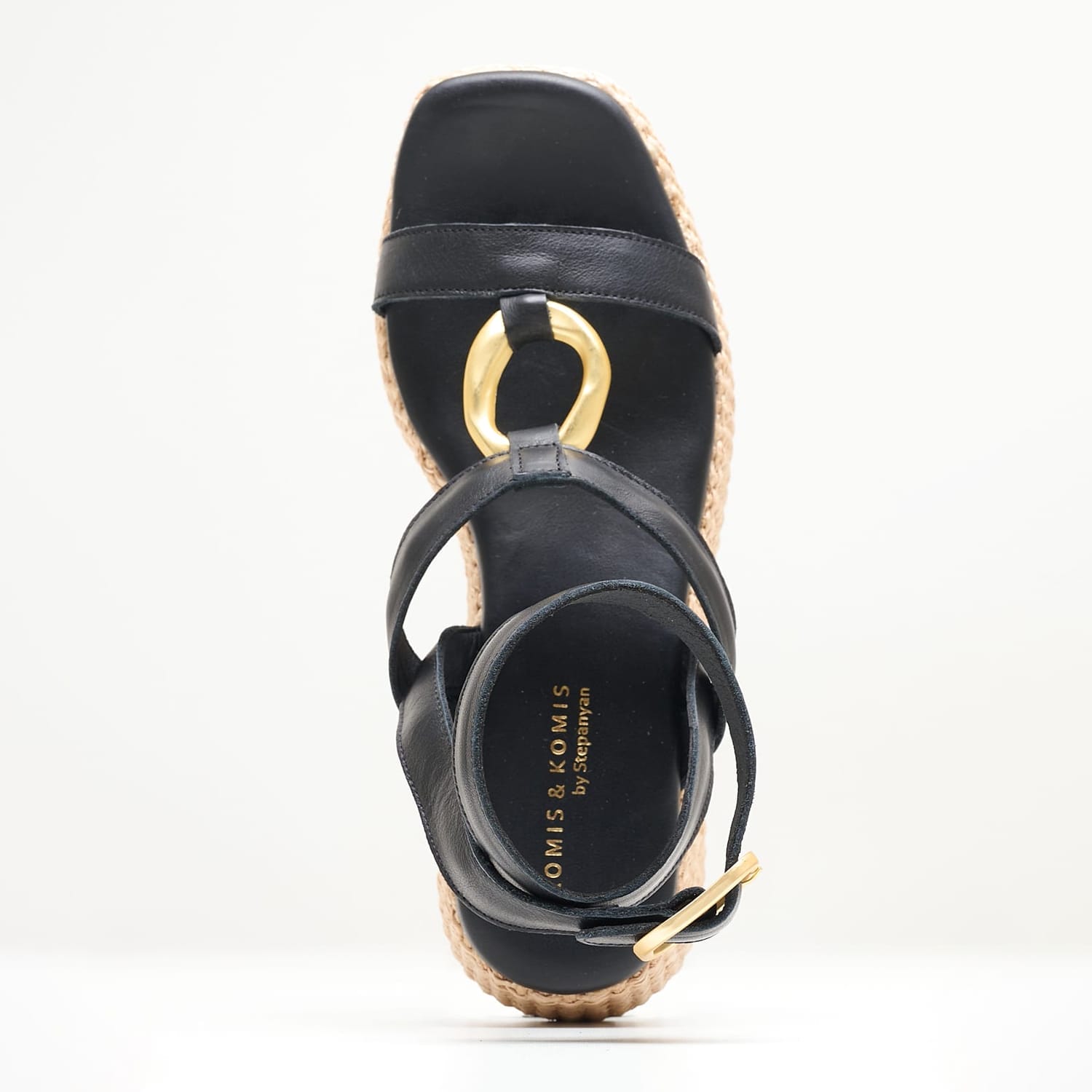 Women Platforms Low B.72 Black Leather Komis and Komis Women Platforms Low B.72 Black Leather Komis and Komis