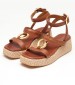 Women Platforms Low B.72 Tabba Leather Komis and Komis