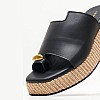 Women Platforms Low B.79 Black Leather Komis and Komis Women Platforms Low B.79 Black Leather Komis and Komis