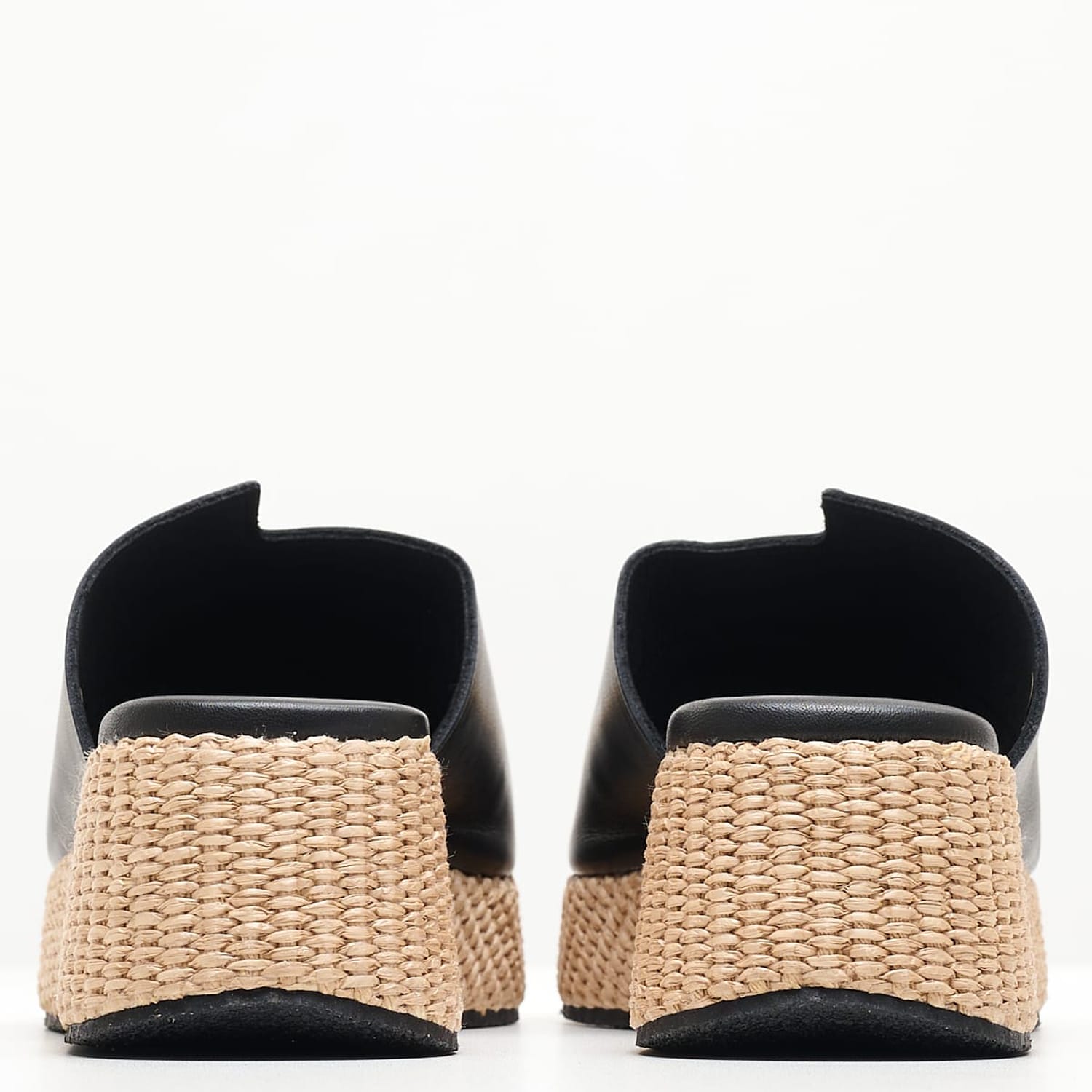 Women Platforms Low B.79 Black Leather Komis and Komis Women Platforms Low B.79 Black Leather Komis and Komis