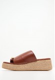 Women Platforms Low B.79 Brown Leather Komis and Komis