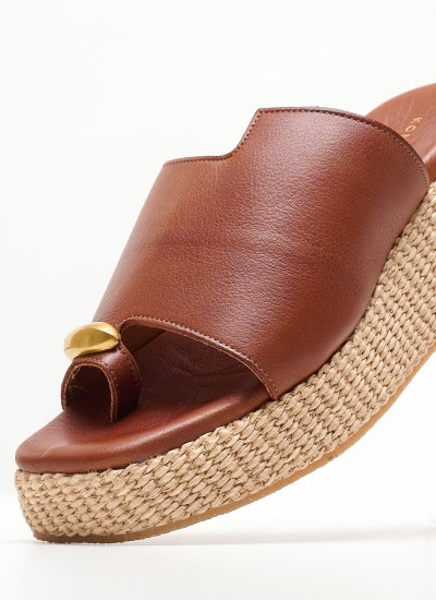 Γυναικεία Flats Gizeh.Bs.Nrw Καφέ ECOleather Birkenstock