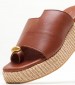 Women Platforms Low B.79 Brown Leather Komis and Komis