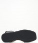 Women Platforms Low B.83 Black Leather Komis and Komis