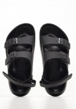 Women Flats Adventure.Mogami Black ECOleather Birkenstock