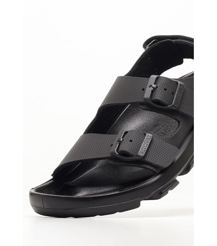 Women Flats Adventure.Mogami Black ECOleather Birkenstock