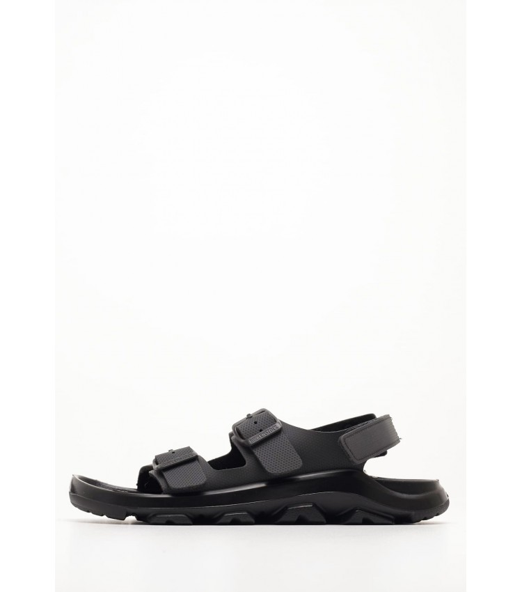 Women Flats Adventure.Mogami Black ECOleather Birkenstock