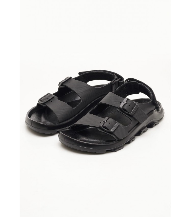 Women Flats Adventure.Mogami Black ECOleather Birkenstock