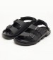 Women Flats Adventure.Mogami Black ECOleather Birkenstock