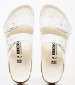 Women Flats Arizona.Bs White ECOleather Birkenstock