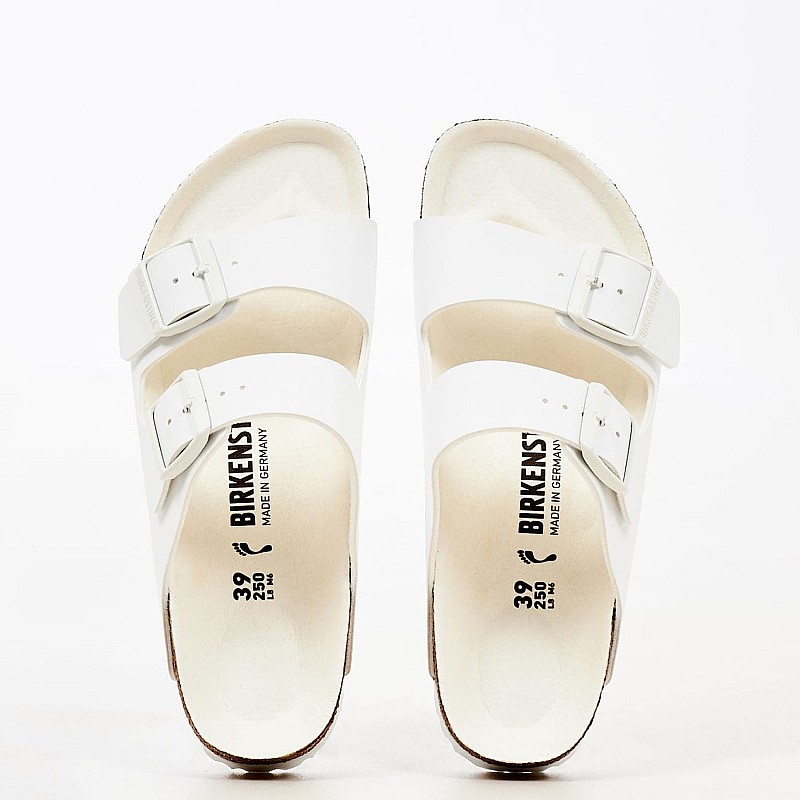 Γυναικεία Flats Arizona.Bs Άσπρο ECOleather Birkenstock