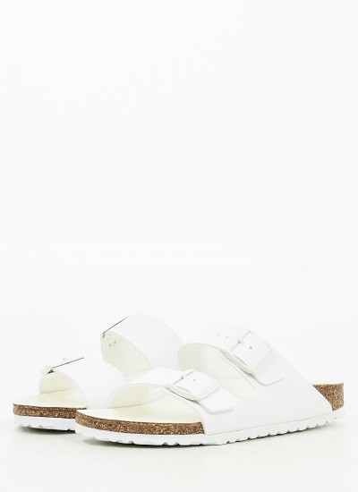 Γυναικεία Flats Arizona.Bs Άσπρο ECOleather Birkenstock