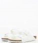 Women Flats Arizona.Bs White ECOleather Birkenstock