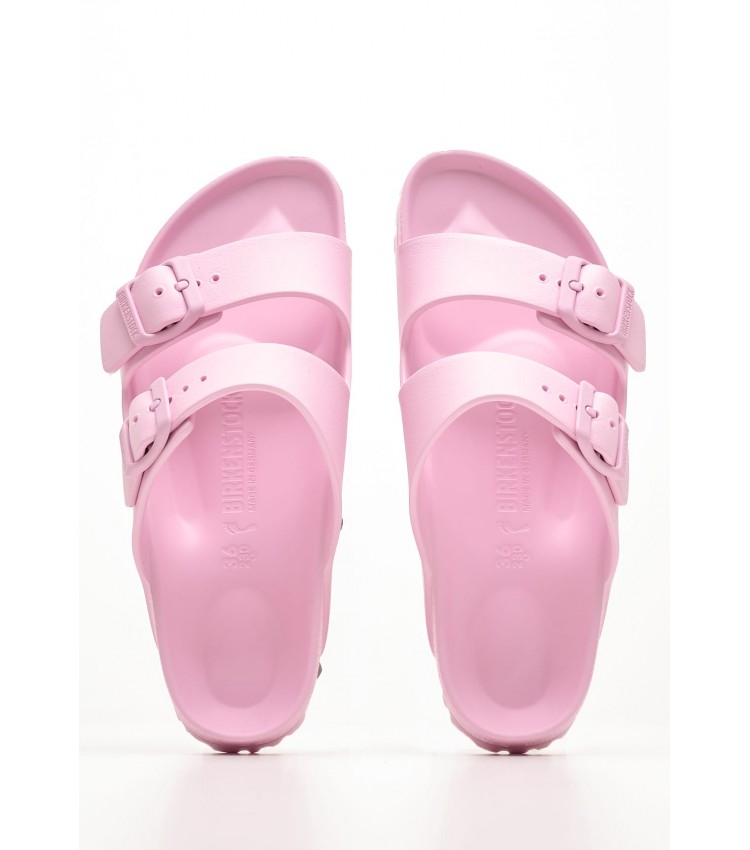 Women Flip Flops & Sandals Arizona.Fondant Pink Rubber Birkenstock