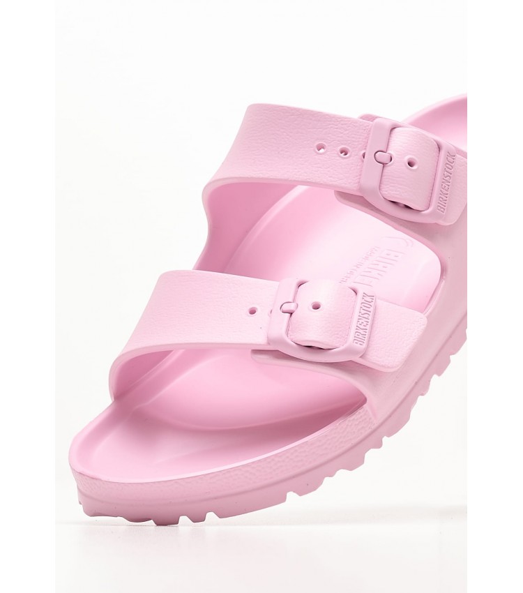 Women Flip Flops & Sandals Arizona.Fondant Pink Rubber Birkenstock