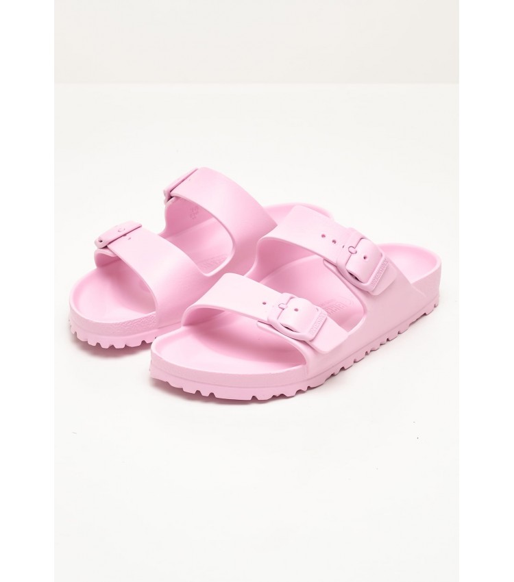 Women Flip Flops & Sandals Arizona.Fondant Pink Rubber Birkenstock