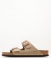 Men Flip Flops & Sandals Arizona.Oiled Taupe Oily Leather Birkenstock