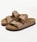 Men Flip Flops & Sandals Arizona.Oiled Taupe Oily Leather Birkenstock