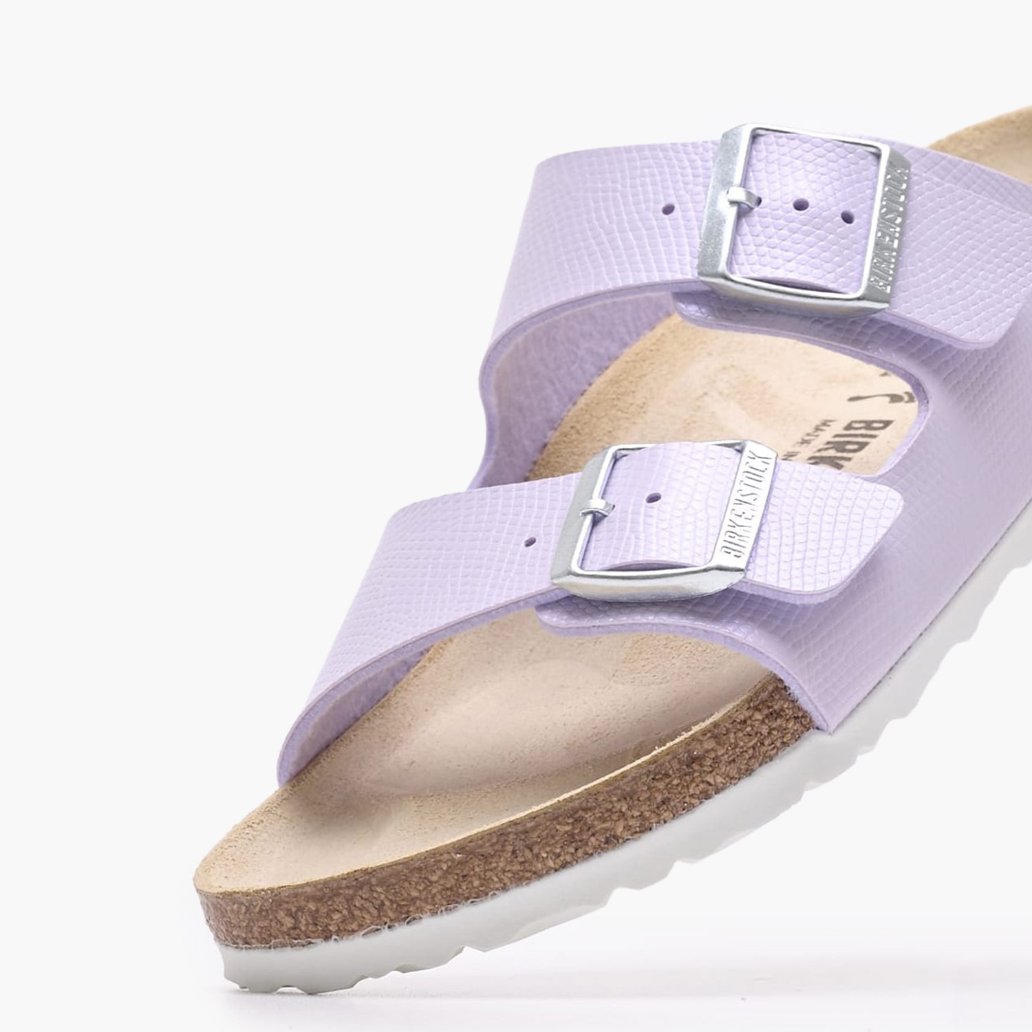 Γυναικεία Flats Arizona.Shiny Μωβ ECOleather Birkenstock
