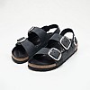 Γυναικεία Flats Buckle.Milano Μαύρο Δέρμα Λαδερό Birkenstock Γυναικεία Flats Buckle.Milano Μαύρο Δέρμα Λαδερό Birkenstock