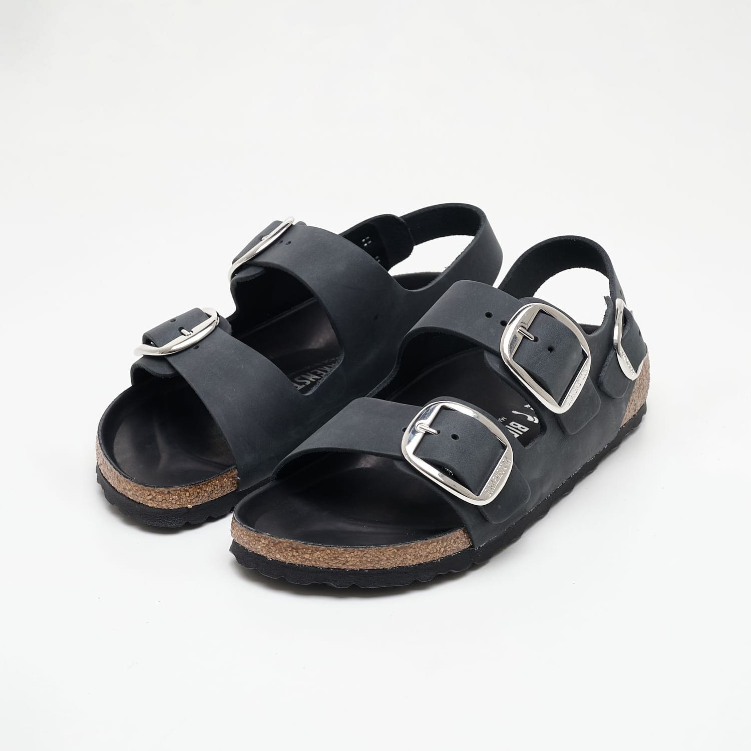 Γυναικεία Flats Buckle.Milano Μαύρο Δέρμα Λαδερό Birkenstock Γυναικεία Flats Buckle.Milano Μαύρο Δέρμα Λαδερό Birkenstock