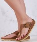 Γυναικεία Flats Gizeh.Bb.Hex Ταμπά Δέρμα Λαδερό Birkenstock