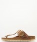 Γυναικεία Flats Gizeh.Bb.Hex Ταμπά Δέρμα Λαδερό Birkenstock