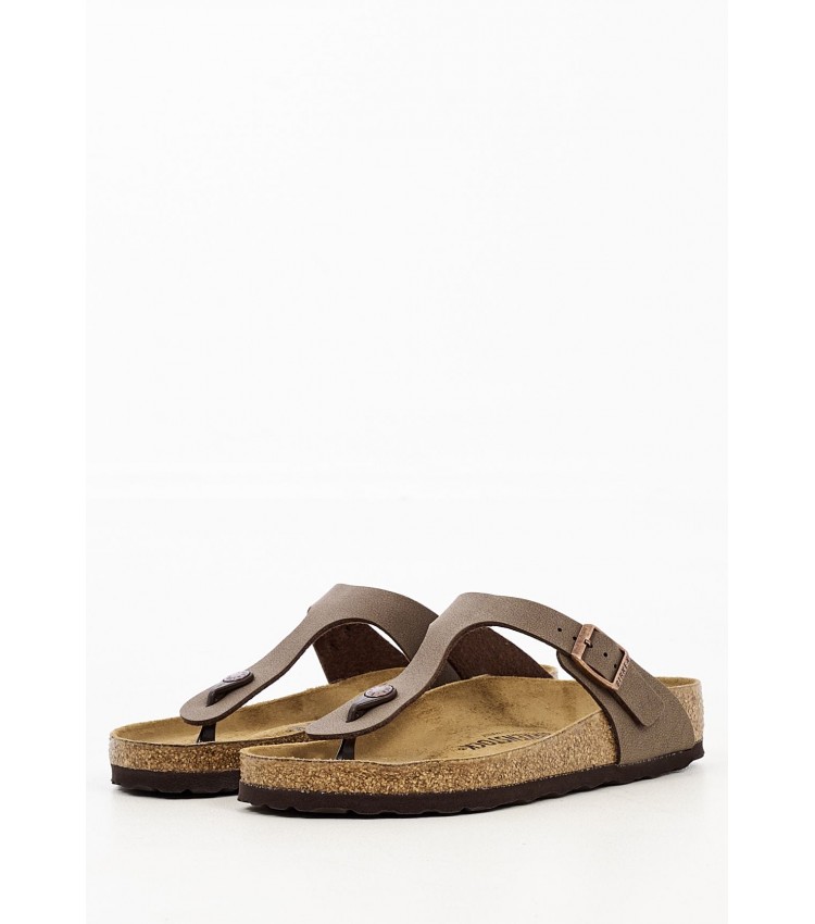 Γυναικεία Flats Gizeh.Bs.Nrw Καφέ ECOleather Birkenstock