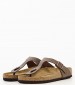 Γυναικεία Flats Gizeh.Bs.Nrw Καφέ ECOleather Birkenstock