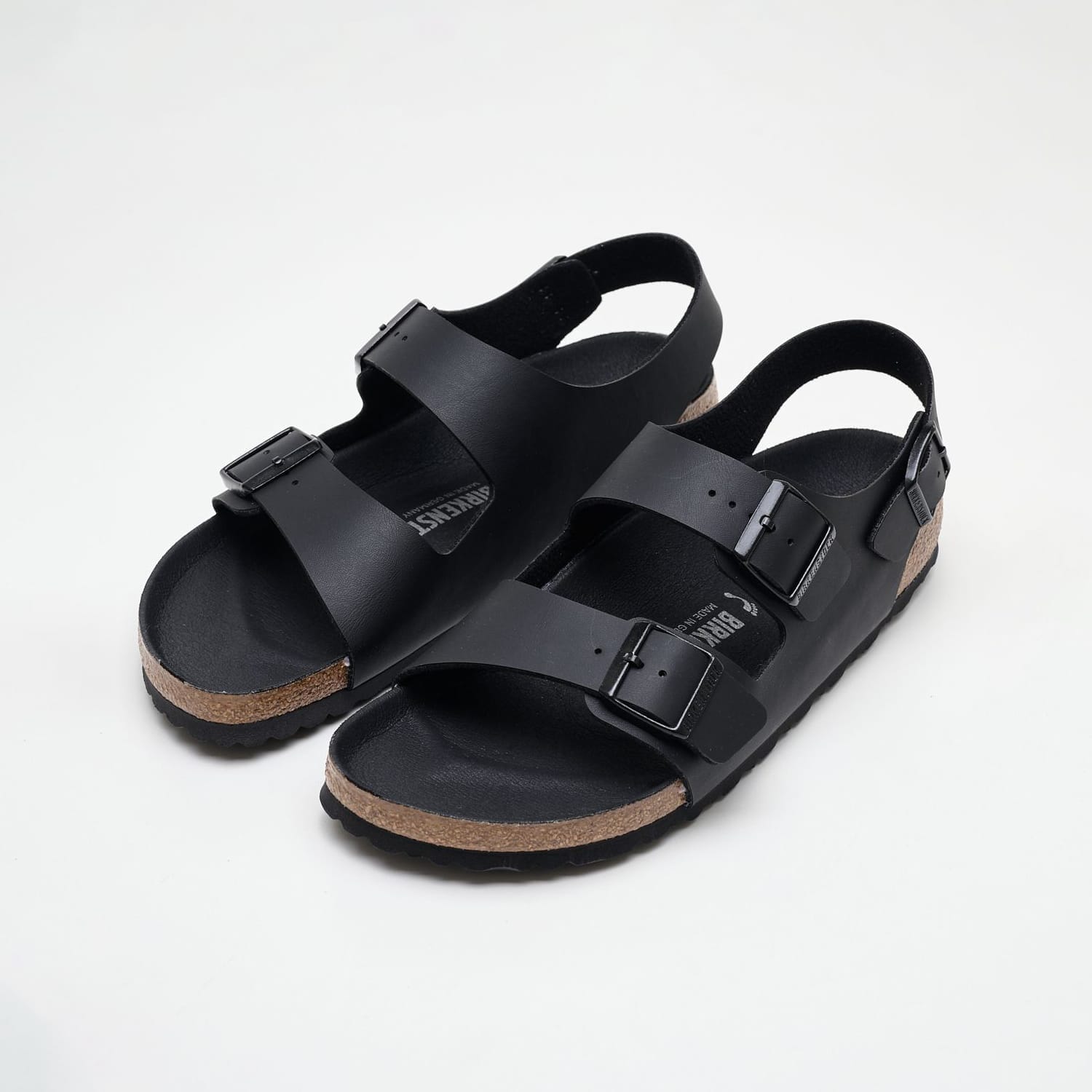 Ανδρικές Σαγιονάρες & Πέδιλα Milano.Bf Μαύρο ECOleather Birkenstock Ανδρικές Σαγιονάρες & Πέδιλα Milano.Bf Μαύρο ECOleather Birkenstock