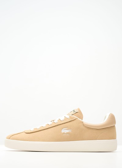 Ανδρικά Παπούτσια Casual L001.7Sma Μαύρο Δέρμα Lacoste