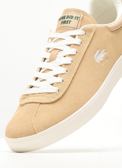 Ανδρικά Παπούτσια Casual L001.7Sma Μαύρο Δέρμα Lacoste
