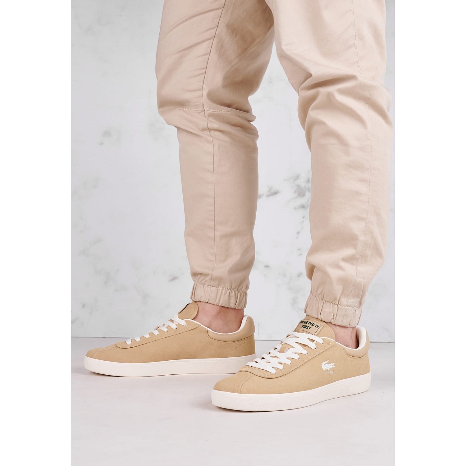 Ανδρικά Παπούτσια Casual Baseshot.124 Μπεζ Δέρμα Καστόρι Lacoste Ανδρικά Παπούτσια Casual Baseshot.124 Μπεζ Δέρμα Καστόρι Lacoste